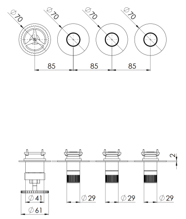 Смеситель для душа Remer Chrono CH98D3PWBBO, белый матовый