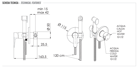 Гигиенический душ со смесителем Remer Winner W65W