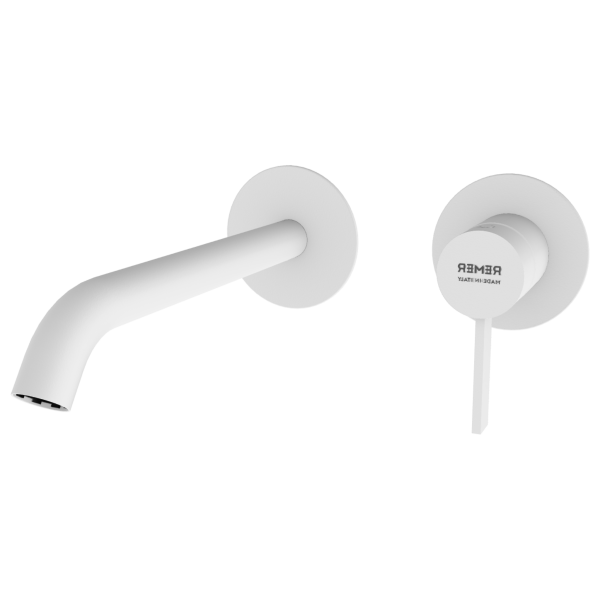 Смеситель для раковины Remer Metrica MC15PLWBBO, белый матовый