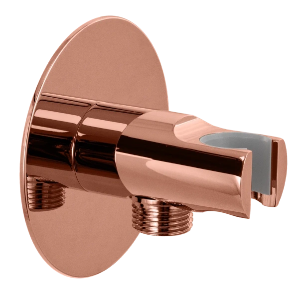 Держатель ручного душа с подключением шланга Remer 337XRL, медь глянцевая