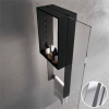 Полка с полотенцедержателем 35х90 см Novellini Frame R90AKFPSPO3590-B, цвет Silver