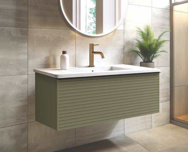  Тумба для раковины с 2 ящиками 120см  Onsen Pixel 68-BP-122-S1-M57, зелёный 