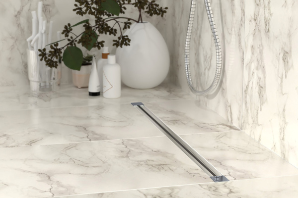 Дренажный канал 80 см, подрезаемый, гидрозатвор, ABS, горизонтальный выход OMP Tea Sumisura 983.201.8