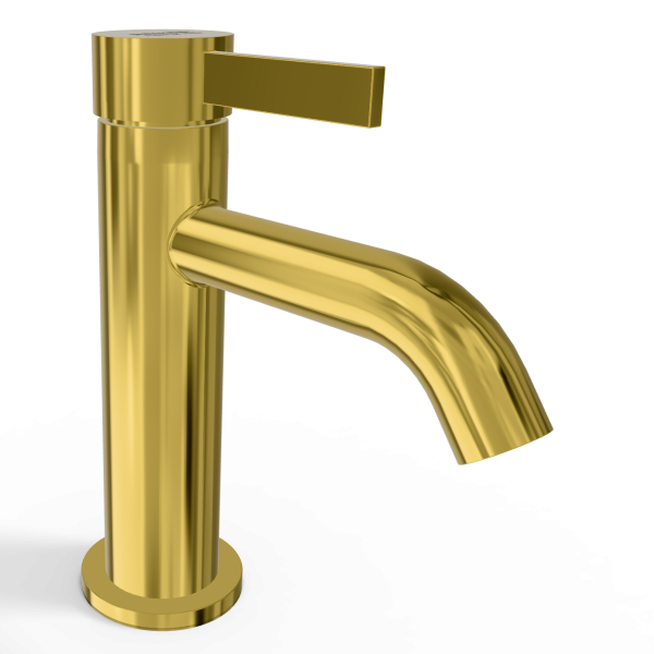 Смеситель для раковины Remer Metrica MC12DO, золото глянцевое