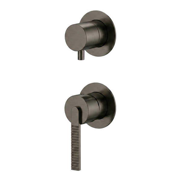 Смеситель для душа Daniel Regency RN612D2PWBGM, оружейная сталь PVD
