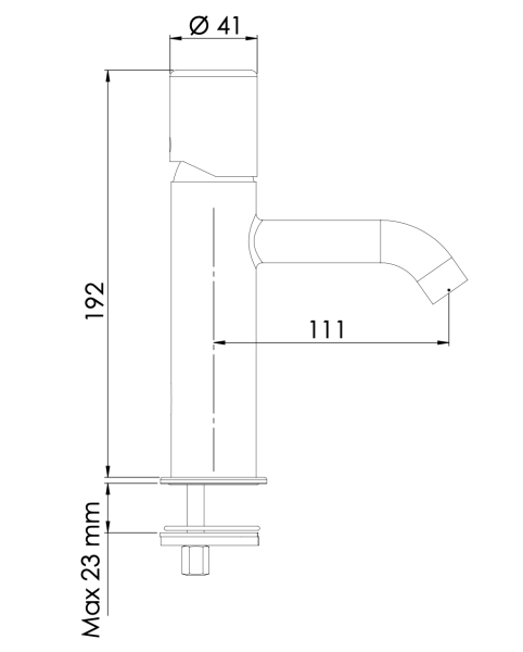 Смеситель для раковины Daniel Trilogy TG606N15, чёрный матовый