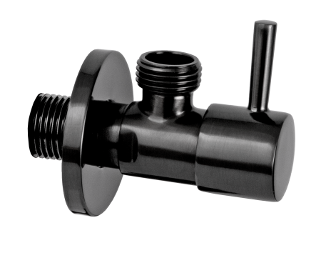 Запорный вентиль 1/2*1/2 Remer 128L1212СFP, черный брашированный хром