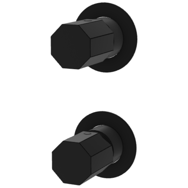 Смеситель для душа Remer Ottagono ON93PWBNO, черный матовый