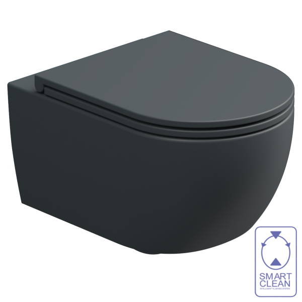 Чаша подвесного унитаза со смывом Smart Clean GSG Ceramic Design Like LKWCSO028, Ebano Matt