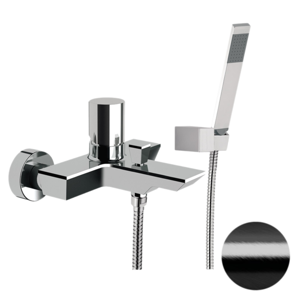 Смеситель для ванны Remer Edge EG502CFP, черный брашированный хром