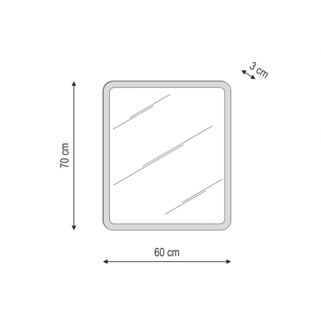 Зеркало 70х60см с подсветкой  Onsen  20-LD-060 