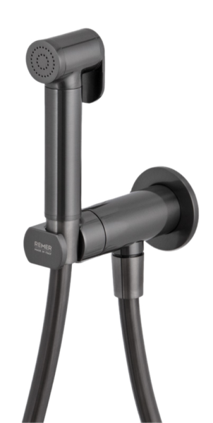 Гигиенический душ со смесителем Remer X Style N64WCFP, чёрный брашированный хром