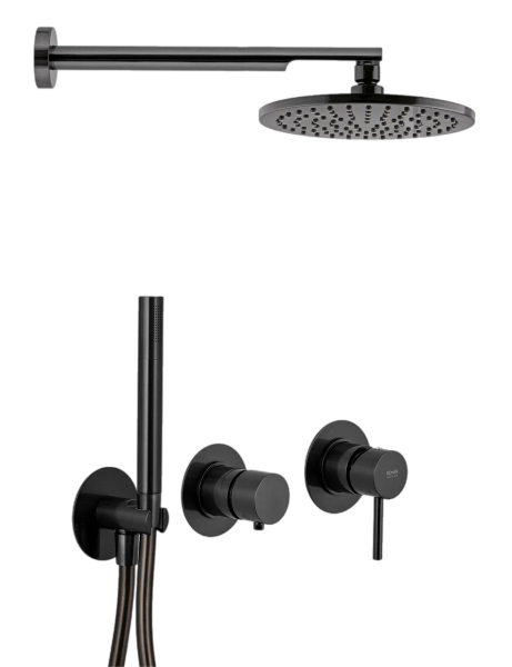 Душевая система Remer X Style X96S02OCFP, черный брашированный хром