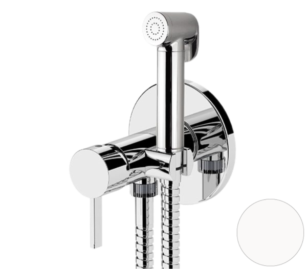 Гигиенический душ со смесителем Remer Metrica MC65WBO, белый матовый