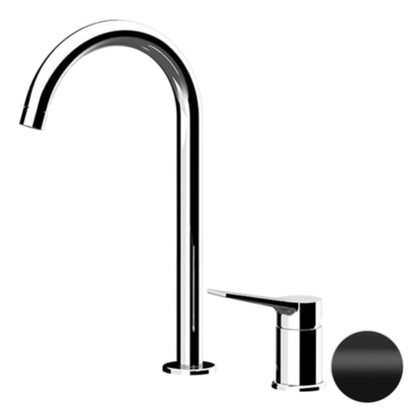 Смеситель для раковины Remer Slash SL57LNO, черный матовый