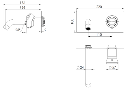 Смеситель для раковины Remer Element ET15WB