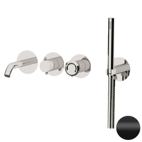 Смеситель для ванны Remer Element ET53D2PNO, черный матовый