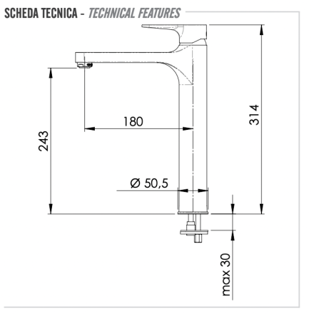 Смеситель для раковины Remer Winner W10L