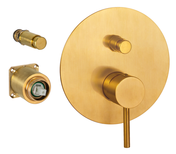 Смеситель для душа Remer X Style X09KBBG, золото брашированное