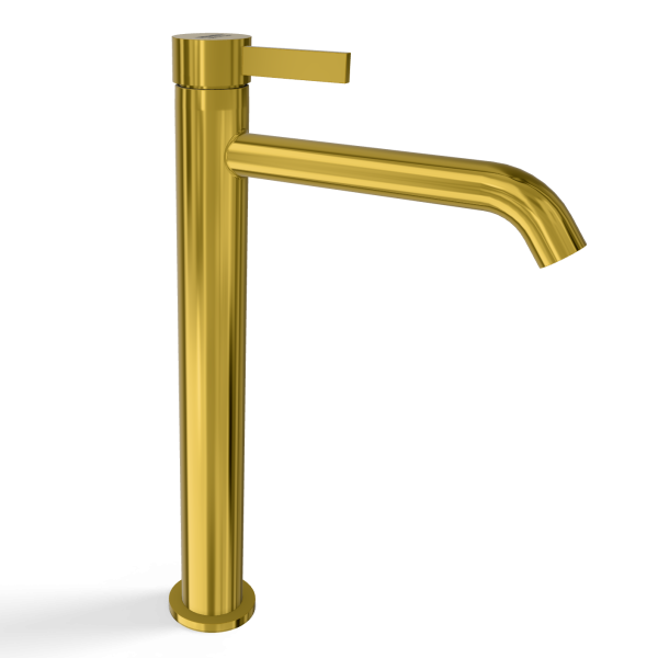 Смеситель для раковины Remer Metrica MC11LXLGP, золото глянцевое PVD