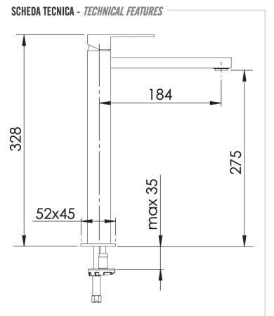 Смеситель для раковины Remer Q-Design QD10LXXL