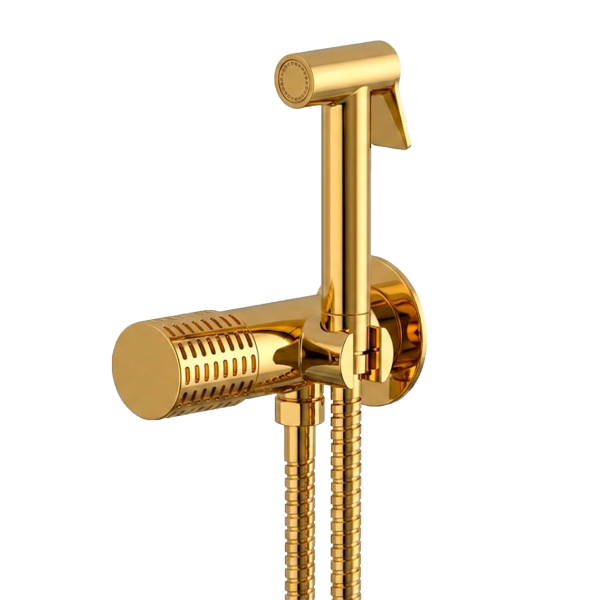 Гигиенический душ со смесителем Remer Celebrity CEC65OEWBGP, золото глянцевое PVD