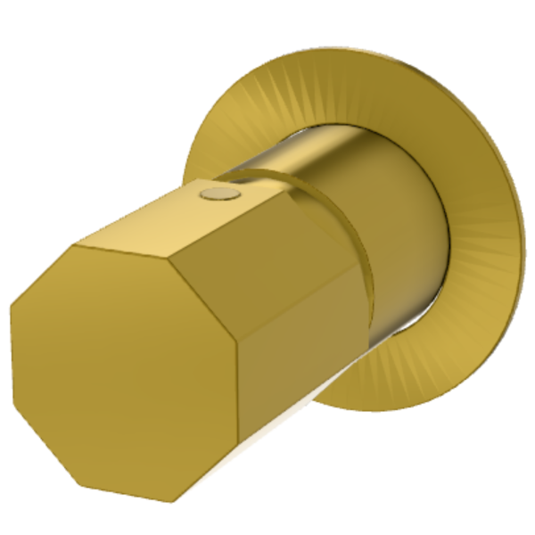 Смеситель для душа Remer Ottagono ON30LGP, золото глянцевое PVD