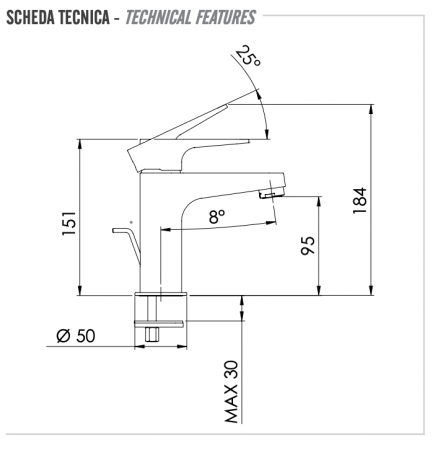 Смеситель для раковины Remer Winner W10