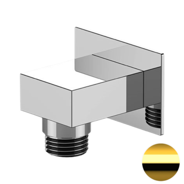 Шланговое подключение для душа Remer 309WDO, золото глянцевое