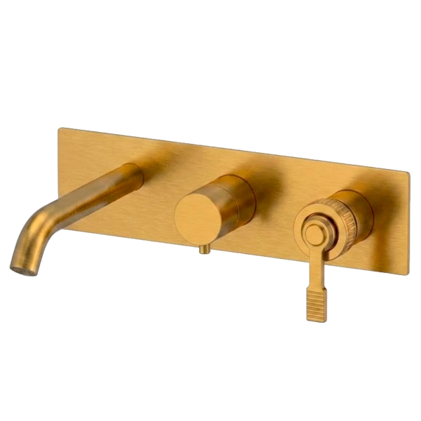 Смеситель для ванны Remer Atelier AL54D2WBBG, золото брашированное