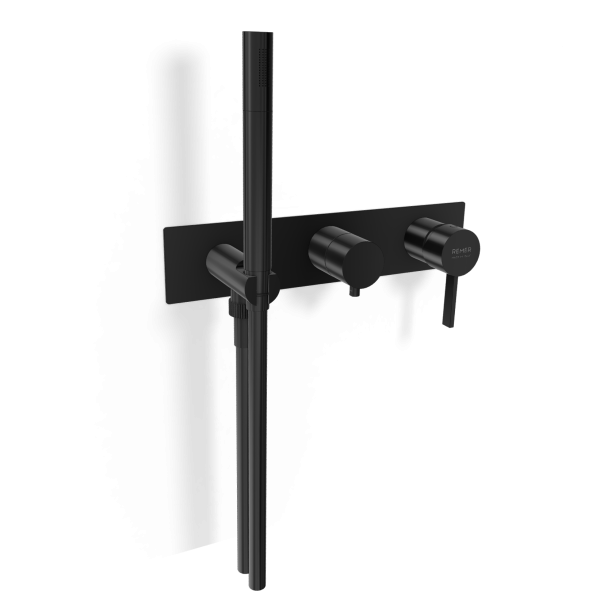 Смеситель для душа Remer Metrica MC97D3WBCFP, черный брашированный хром