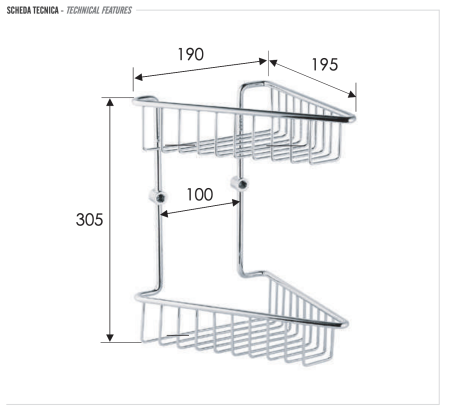Мыльница угловая Remer RB277CR