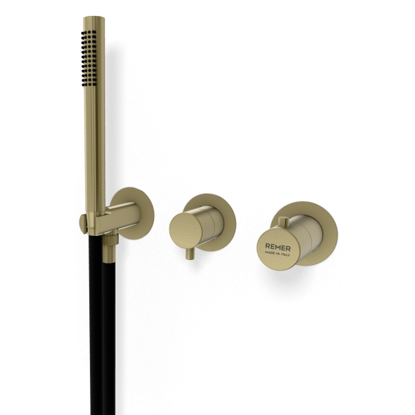 Смеситель для душа Remer X Style XT97D3PWBCH, шампань брашированная PVD