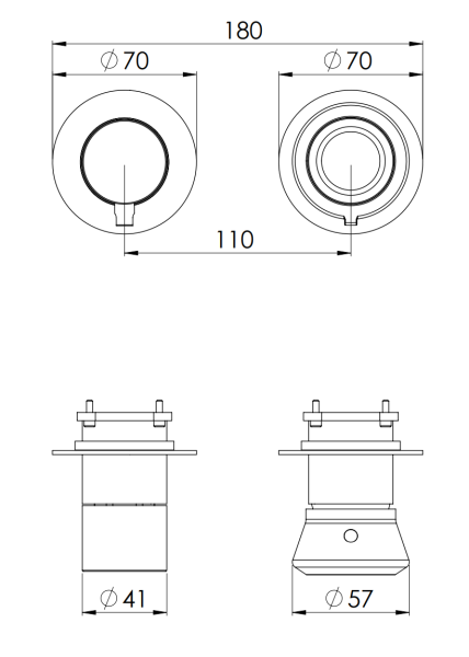 Смеситель для душа Remer Element ET92ZPWBBG, золото брашированное