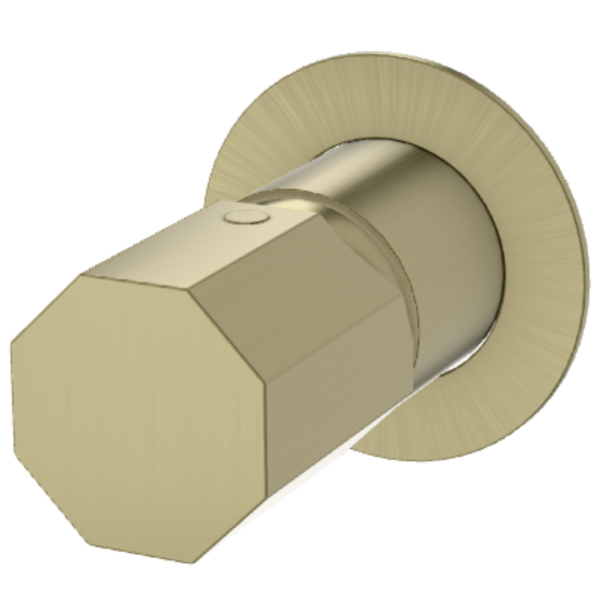 Смеситель для душа Remer Ottagono ON30LCH, шампань брашированная PVD