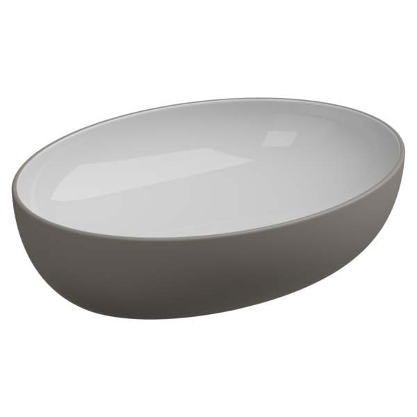 Раковина накладная биколор 55x42 см GSG Ceramic Design Easy EALAVOV55BI000/030, White/Cashmere Matt