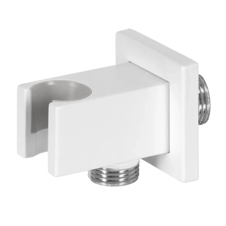 Держатель ручного душа с подключением шланга Remer 337QBO, белый матовый