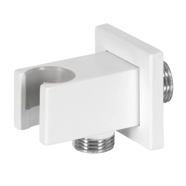 Держатель ручного душа с подключением шланга Remer 337QBO, белый матовый