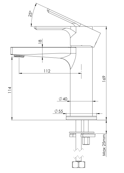 Смеситель для раковины Mariani Kali A37380KL12, белый матовый
