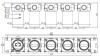 Скрытая часть на 4 выхода Remer WBOX98D4