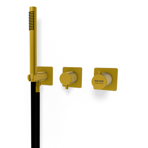 Смеситель для душа Remer X Style XT97D3QPWBHS, латунь брашированная PVD