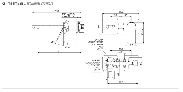 Смеситель для раковины Remer Infinity I15PLDO, золото глянцевое