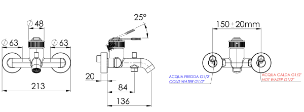 Смеситель для ванны Remer Atelier AL05