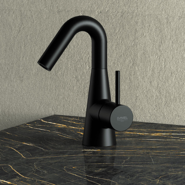 Смеситель для раковины Daniel Swing SG606N15, чёрный матовый