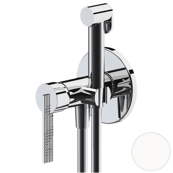 Гигиенический душ со смесителем Daniel Club ANC645BP4DC14, белый матовый