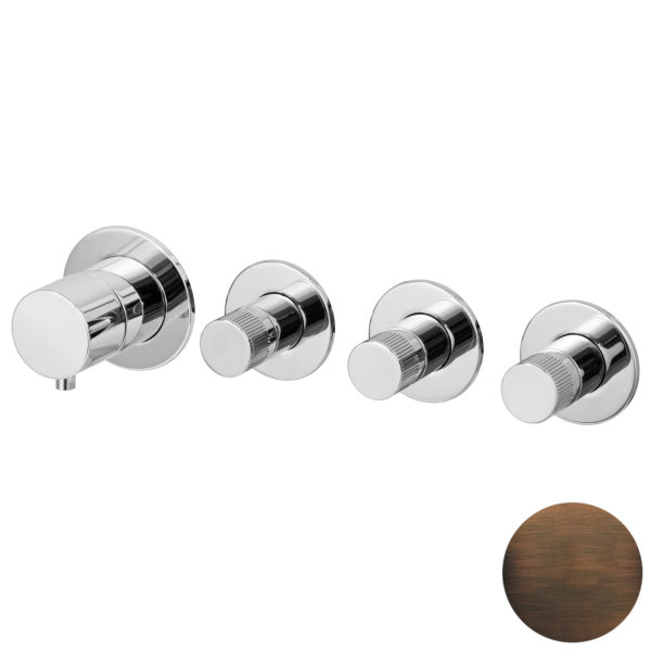 Смеситель для душа Remer X Style N98D3PWBBR, бронза масляная