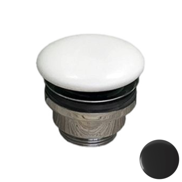 Донный клапан универсальный 1”1/4 с керамической крышкой GSG Ceramic Design PILTONUNIAR002, черный глянцевый