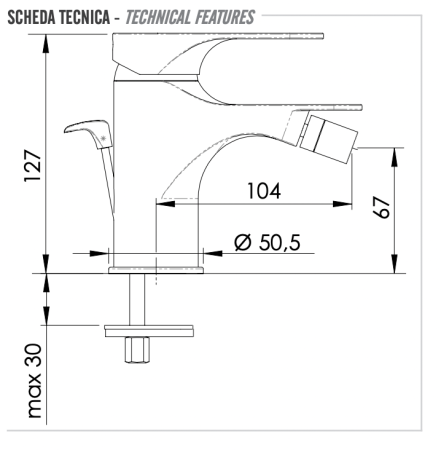 Смеситель для биде Remer Class Line L20