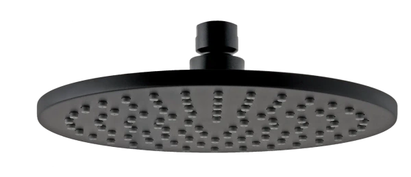 Верхний душ с шарнирным соединением 30 см Daniel A594CM3015, черный матовый