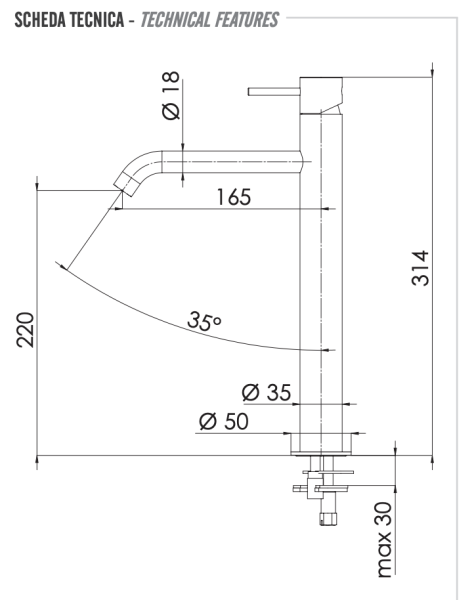 Смеситель для раковины Remer X Style X10LXL